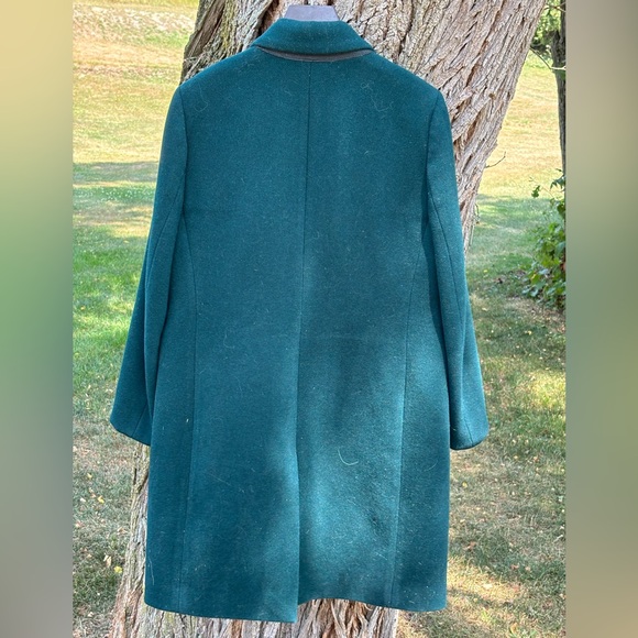 J Crew Deep Green Wool Peacoat size 14 - Picture 3 of 5
